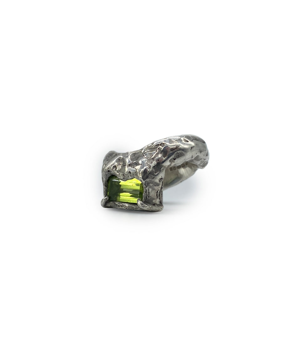 Sterling Silver Wavy 2.0 Ring in Peridot