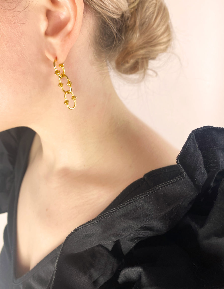 Link earrings Gold Vermeil