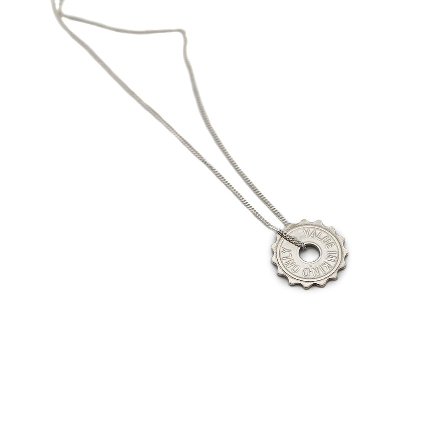 Value in Kind coin necklace Sterling Silver