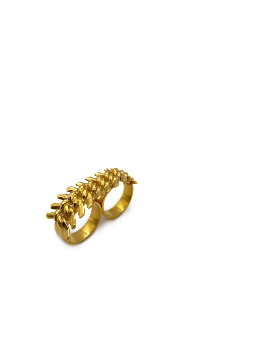 Gold Vermeil Wanda double ring