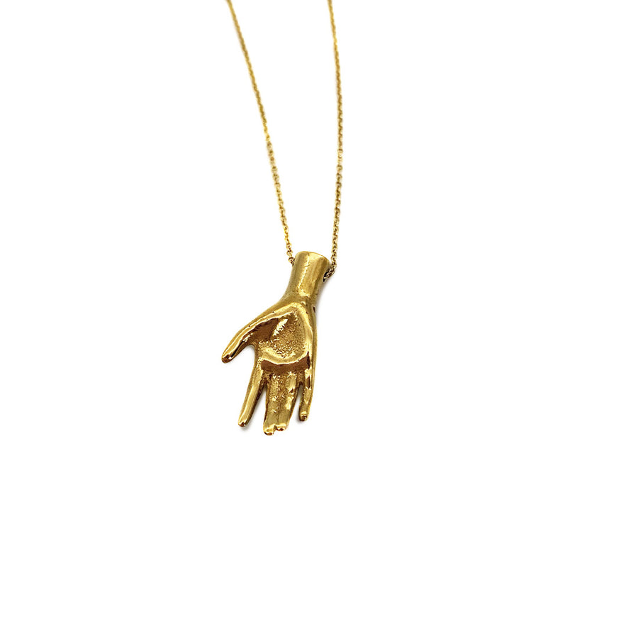 Hand Necklace Gold Plated